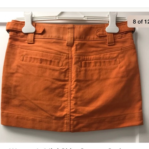 Gap Women’s Mini Skirt Orange Size 0 - Picture 5 of 8